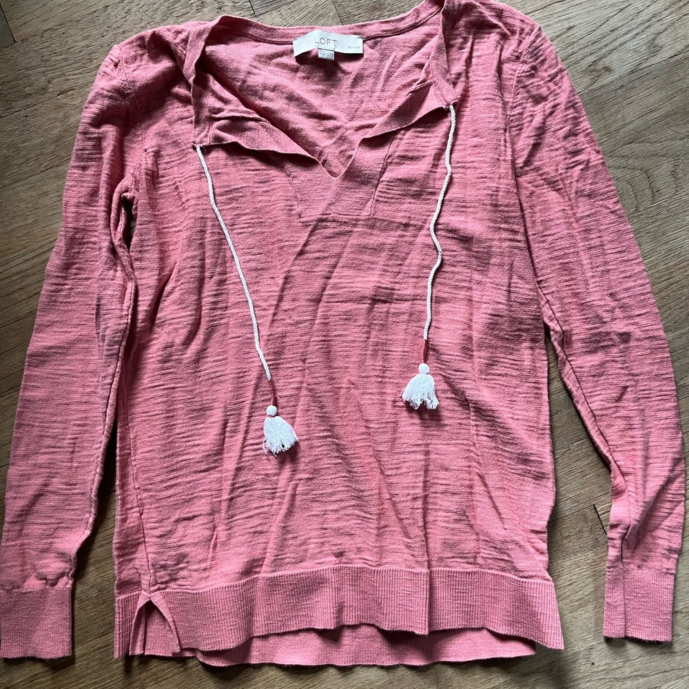 LOFT Pink Knit Top